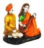 Playing Veena Multicolour Polyresin Human Figurine