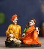 Playing Veena Multicolour Polyresin Human Figurine