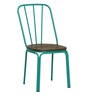 Plaza Patio Chair (Set of 2) in Turquoise Green Matte Finish