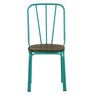 Plaza Patio Chair (Set of 2) in Turquoise Green Matte Finish