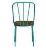 Plaza Patio Chair (Set of 2) in Turquoise Green Matte Finish