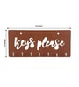 Brown Engineered Wood 7 Hooks Key Holder