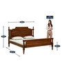 Plimpton Teak Wood King Size Bed In Natural Teak Finish