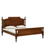 Plimpton Teak Wood King Size Bed In Natural Teak Finish