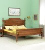 Plimpton Teak Wood King Size Bed In Natural Teak Finish