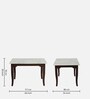 Plinto Marble Top 4 Seater Dining Set in Teak Wood Finish