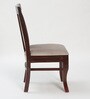 Plinto Marble Top 4 Seater Dining Set in Teak Wood Finish