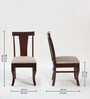 Plinto Marble Top 4 Seater Dining Set in Teak Wood Finish