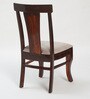 Plinto Marble Top 4 Seater Dining Set in Teak Wood Finish