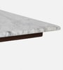 Plinto Marble Top Coffee Table in Teak Wood Finish