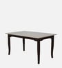 Plinto Marble Top 6 Seater Dining Table in Beige Finish