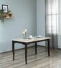 Plinto Marble Top 6 Seater Dining Table in Beige Finish