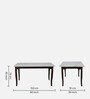 Plinto Marble Top 6 Seater Dining Table Teak Wood Finish