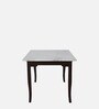 Plinto Marble Top 6 Seater Dining Table Teak Wood Finish