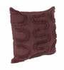 Plum Woven Cotton 16x16 Inches Cushion Cover