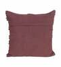 Plum Woven Cotton 16x16 Inches Cushion Cover