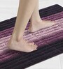 Plum Polyester 24X16 Inches Anti-Skid  Bath Mat