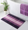 Plum Polyester 24X16 Inches Anti-Skid  Bath Mat