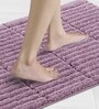 Plum Polyester 32X20 Inches Anti-Skid  Bath Mat