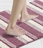 Plum Polyester 32X20 Inches Anti-Skid  Bath Mat