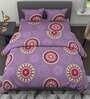 Plum Traditional 192 TC Microfiber (Set of 4) Double Bed Bedding Sets