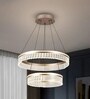 Plume 104W 60CM Smart LED Chandelier, Gold MultiTier Circular Ring Design, Height Adjustable Ceiling Light, Alexa Google Compatible, Modern Hanging Light for Living Room Bedroom Hall