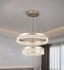 Plume 104W 60CM Smart LED Chandelier, Gold MultiTier Circular Ring Design, Height Adjustable Ceiling Light, Alexa Google Compatible, Modern Hanging Light for Living Room Bedroom Hall