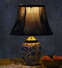 Plume Blue Ikat Bell Lampshade