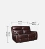 Plush Motorized 2 Seater Recliner With Usb Port In Burgundy Color