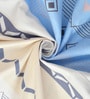 Blue Stripes 210 TC Cotton Blend King Sized Bed Sheets with 2 Pillow Covers