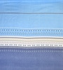 Blue Stripes 210 TC Cotton Blend King Sized Bed Sheets with 2 Pillow Covers