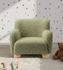 Plush Boucle Kids Lounge Chair In Olive Colour Plush Boucle Kids Lounge Chair In Olive Colour
