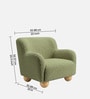 Plush Boucle Kids Lounge Chair In Olive Colour Plush Boucle Kids Lounge Chair In Olive Colour