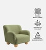 Plush Boucle Kids Lounge Chair In Olive Colour Plush Boucle Kids Lounge Chair In Olive Colour