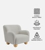 Plush Boucle Kids Lounge Chair In Vanilla Colour Plush Boucle Kids Lounge Chair In Vanilla Colour