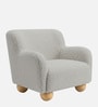 Plush Boucle Kids Lounge Chair In Vanilla Colour Plush Boucle Kids Lounge Chair In Vanilla Colour