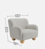Plush Boucle Kids Lounge Chair In Vanilla Colour Plush Boucle Kids Lounge Chair In Vanilla Colour