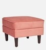 Plush Fabric Ottoman In Peach Colour