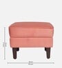 Plush Fabric Ottoman In Peach Colour