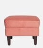 Plush Fabric Ottoman In Peach Colour