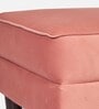 Plush Fabric Ottoman In Peach Colour