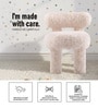 Plush Faux Fur Kids Accent Chair In Ivory Colour Plush Faux Fur Kids Accent Chair In Ivory Colour