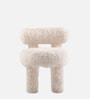 Plush Faux Fur Kids Accent Chair In Ivory Colour Plush Faux Fur Kids Accent Chair In Ivory Colour