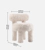 Plush Faux Fur Kids Accent Chair In Ivory Colour Plush Faux Fur Kids Accent Chair In Ivory Colour