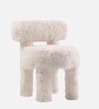 Plush Faux Fur Kids Accent Chair In Ivory Colour Plush Faux Fur Kids Accent Chair In Ivory Colour