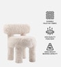 Plush Faux Fur Kids Accent Chair In Ivory Colour Plush Faux Fur Kids Accent Chair In Ivory Colour