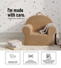 Plush Faux Fur Kids Lounge Chair In Brown Colour Plush Faux Fur Kids Lounge Chair In Brown Colour