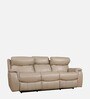 Plush Leather 3 Seater Motorized Recliner with USB Port