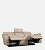 Plush Leather 3 Seater Motorized Recliner with USB Port