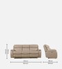 Plush Leather 3 Seater Motorized Recliner with USB Port
